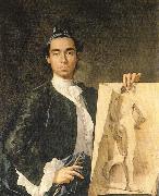 Luis Menendez Self-Portrait oil painting on canvas